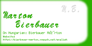 marton bierbauer business card